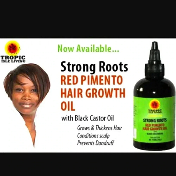 Tropic Isle Living Strong Roots Red Pimento Hair Growth Oil 4 oz. - Picture 2 of 10